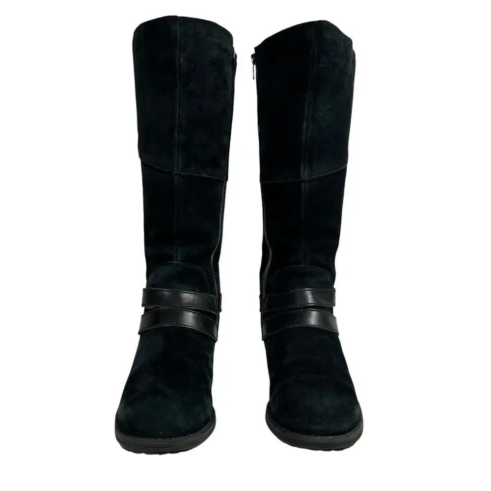 The‎ North Face Bridgeton Tall Riding Boot Black Suede Quilted Lining Wmn Sz 7